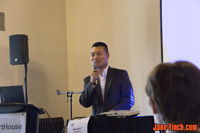 Paul Nguyen speaks at the 2015 Mindfest mental health and wellness fair hosted by the University of Toronto's Department of Psychiatry