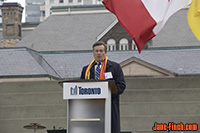 Freedom Flag Raising Ceremony at Nathan Phillips Square in Toronto